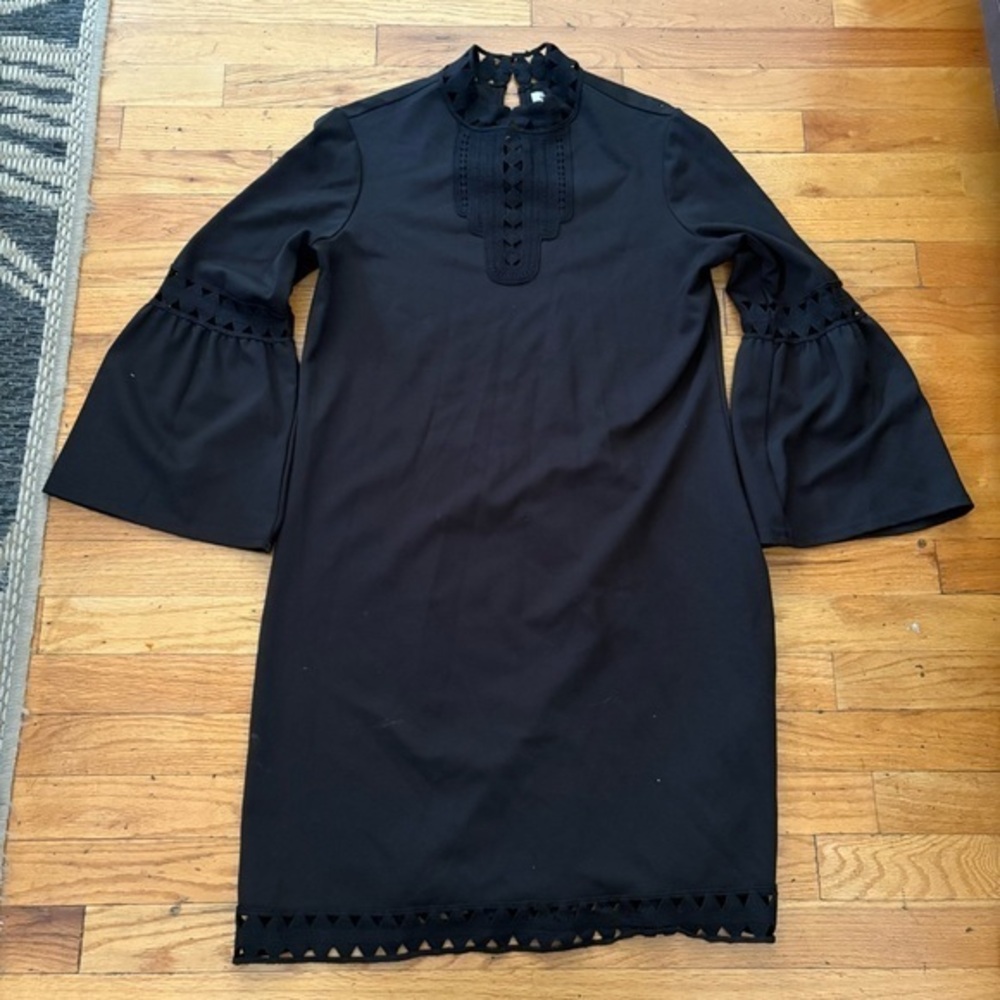Max Studio Laser Cut Black Dress Size Large